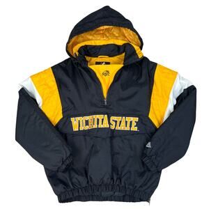 Men's Majestic WSU Shockers Wichita State University 1/2 Zip Puffer Jacket (S)